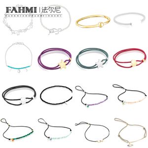 Fahmi Classico colorato multicolore stella in nylon pieno di diamanti orso ametista cristallo arancione a forma di cuore braccialetto paffuto in argento sterling Buon artigianato