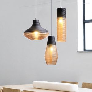 Pendant Lamps Modern LED Vintage Glass Lights Living Room Bedroom Industrial Home Decor Kitchen Fixtures Hanging Lamp