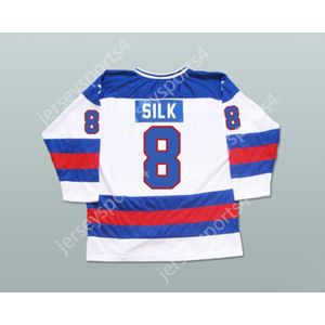 Custom Dave Silk 1980 Miracle on Ice Team USA 8 Jersey Nowy top zszyty S-L-xl-xxl-3xl-4xl-5xl-6xl