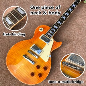 Özel Mağaza, Çin'de Yapıldı, Yüksek Kaliteli Elektro Gitar, Tek Parça Vücut Boyun, Tune-O-Matic Köprüsü, Kıpır Bağlayıcı, Ücretsiz Teslimat02