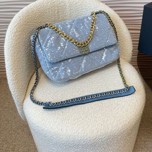 حقيبة مصممة فاخرة حقيبة Crossbody Crossbody تصميم الترتر 19 كيس كيس الكتف حقيبة الماس على ظهره على ظهر حقيبة زبدة مقربة حقيبة مصمم حقيبة صياغة 30 سم