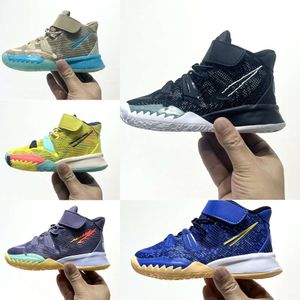 2023 Kyrie 7 mid basketball shoes One World People boys girls Kyries 7s running shoes sponge Orions kids children Belt All Stars Patrick Oreo trainers Sports Sneakers
