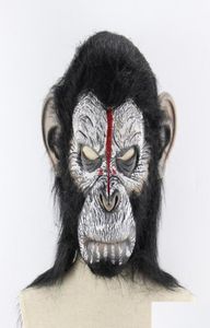 Party Masks Planet of the Apes Halloween Cosplay Gorilla Masquerade Mask Monkey King Costumes Caps Realistic Y200103 Drop dostawa 6086373