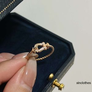 Anéis de banda de luxo força marca designer s925 prata esterlina sapato cavalo balde bloqueio charme anel para mulheres noivado jóias casamento