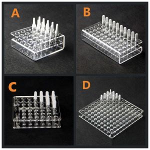 ECIG CE3カートリッジアトマイザーバッテリーアクリルディスプレイラック92A3蒸気装置のためのクリアケース11mm穴