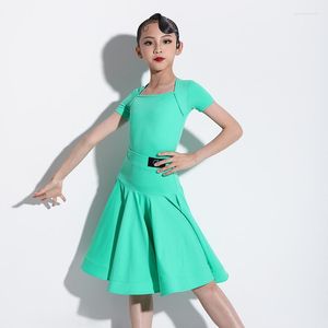 Stage Wear Ballroom Dance Competition Dress Girls Girls Shorts Tops Skirts Kids Rumbatango Cha Latin Dwy5720