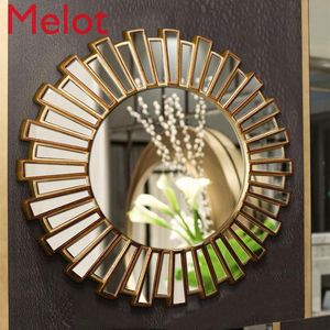 Mirrors American Style Hallway Mirror Living Room Background Wall Decorative Bathroom Wall-Mounted Sun Fireplace