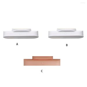 Bordslampor 6W LED -ögonskyddsläsningslampa roterande tröjlöst dimning hängande nattljus hem vit laddningsbar