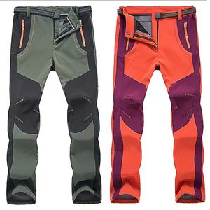 Other Sporting Goods Outdoor Winter Hiking Skiing Fleece Pants Men Women Thick Warm Soft Shell Waterproof Pants Camping Climbing Fishing Trousers 5XL 231123