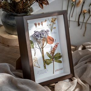 Decorative Objects Figurines Threedimensional Hollow Specimen Rack DIY Handmade Po Frame Table Butterfly Insect Clay Dried Flower Preservation 231123