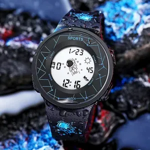 2024 New Astronaut Electronic Watch, 남녀 학생 Everything Sports Luminous Waterproof Fashion Couple Watch