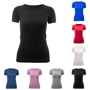 magliette da yoga lululemmon womens indossare rapidamente tecnologie 1.0 2,0 donne sport sport magliette a maniche corte umido a maglia magnifica ad alta elastica maglietta