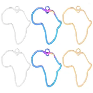 Charms Nedar Afrikanische Karte Anhänger Schlüsselanhänger Ornamente Edelstahl Ethnische Mode Geburtstag Party Schmuck Geschenk Zubehör