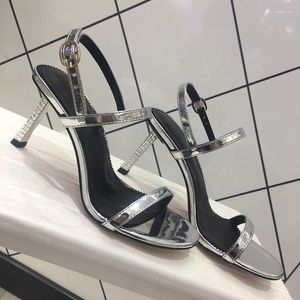 Sandalet yüksek kadın topuklu yaz lüks sandalya feminina seksi deri sanalias mujer 2023 Parti bayanlar ayakkabı zapatos de