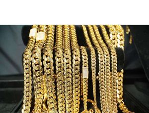 colares pendentes gargantilhas de atacado 18K Chain de link cubano de ouro personalizado 24k Chain cubano de Miami de 20 mm de estilista de cobre de cobre Cobrean Colar