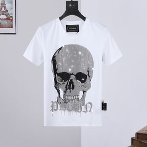 Plein urso camiseta masculina designer tshirts Round Round Rhinestone PP Skull Men T-shirt Round Neck Ss Hawaii Plein com cristais camisetas de hip hop