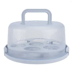 Geschenkverpackung Cake Carrier Box Container Cupcake Storage Dome Tragbare Halter Dessert Saver Boxen Handle Pie Keeper Tably Container Rundlid