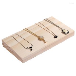 Bolsas de joalheria bolsas de jóias não pintadas portador de madeira maciça pingente anel de colar exibição de suporte para organizador de suporte