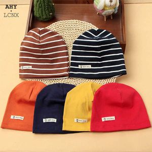 Caps Spring Autumn Thin Hat Cotton Newborn Children Hatts Warm Stretch Bonnet Babies Solid Color Cute Beanie For Baby Girls Boys P230424