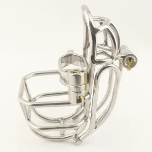 2023 Hot Male Chastity Deviceステンレス鋼Pa Punture Cock Cage Bdsm Sex Toys for Newest Design Men Penis Lock Cock Ring Toy