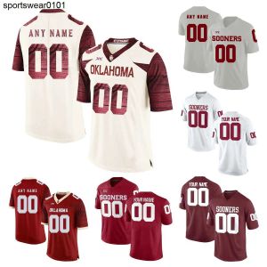 Personalizado NCAA College Oklahoma Sooners Camisas de futebol Kyler Murray CeeDee Lamb Durron Neal Spencer Rattler Mayfield C.Williams Bradford Pete