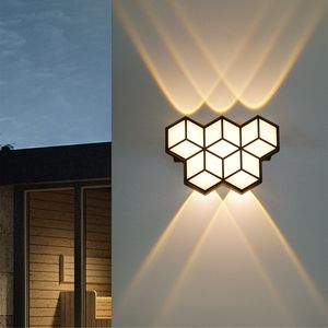 Nova luz de parede led ao ar livre criativo villa parede exterior à prova dwaterproof água luz simples quarto corredor luz