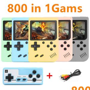 Jogadores de jogos portáteis 500 em 1 Retro Video Player Suporte dois 8 bits 3.0 polegadas Colorf LCD Mini Handheld Aroon Console Drop Delivery Game Dhmxy