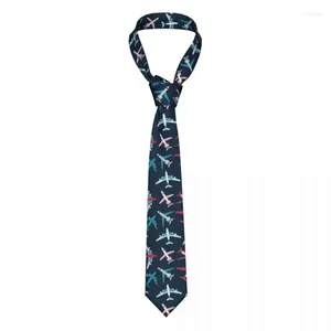Bow Ties Pattern Of Airplanes Necktie Men Women Casual Polyester 8 Cm Classic Neck For Accessories Cravat Office