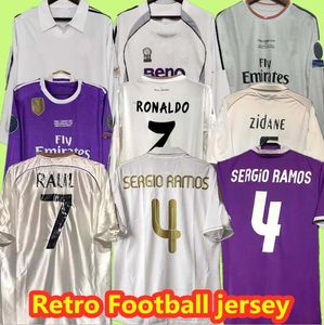 Retro Real MadridS Soccer Jersey long sleeve Football shirts GUTI Ramos SEEDORF CARLOS 10 11 12 13 14 15 16 17 RONALDO ZIDANE RAUL 00 01 02 03 04 05 06 07 finals 111