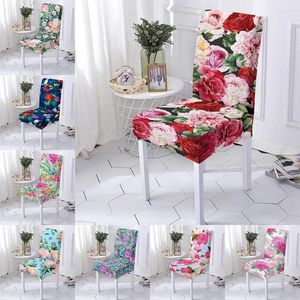 كرسي يغطي الأزهار ثلاثية الأبعاد غرفة المعيشة مرنة الأزهار تمتد قابلة للغسل مقاطع قابلة للإزالة قابلة للإزالة لتناول الطعام في المطبخ 1 مساءً