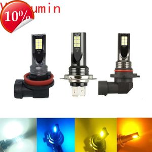 New 360 Degree Led Fog Lamp H8 H11 9005 9006 H4 H7 3030 12smd Car Lamp Headlight 12 Lights White Light Ice Blue Golden Light Red