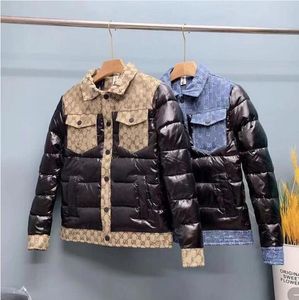 2023 New Fashion Men's Down Jacket Winter Loose Coat Thicken Warm Cotton-Padded Jacket Ins Printed Hooded Bread Jackets Outwear Large Size Tops Clothing Size M-3XL