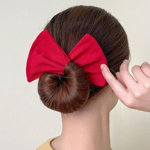 Hair Clips & Barrettes Multicolor Deft Bun Print Headband Hairpin For Women Girl Cloth Circle Maker Holder Accessories