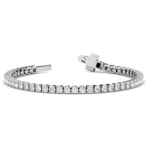 Lab Grown Diamond In 14K White Gold Tennis Bracelet Women Gifts For Her