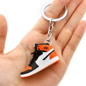 Delicate 3D Mini Sneaker Key Ring Funny Basketball Shoes Stereoscopic Model Keychains DIY Mobile Phone Car Key Pendant Gift