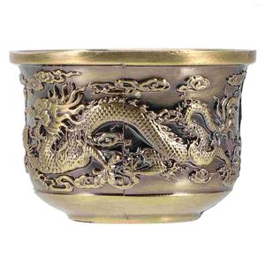 Copos de vinho dragão phoenix copo luz casa decorações casa conveniente chá presente liga zinco kungfu teacup escritório retro teaware