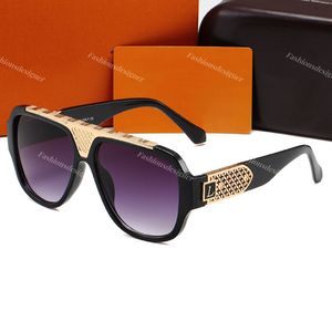 Óculos de sol masculinos Sunglasses de designer para mulheres Óculos de sol pretos Luis Vuit Glass de luxo de luxo Estrutura de sol Sun Eyewear Lunettes retrô com copos de sol da caixa