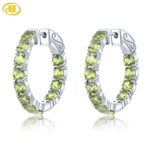 Lampadario penzolante Hutang Peridoto naturale Orecchini a clip in argento sterling 4,7 carati Gemma reale Stile colorato Donna Gioielli classici Regali di compleanno 230422