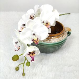 Simulação Flor Phalaenopsis Falsa Flor Wedding Paisagismo em casa Festa de roupa suave fotografia decoração de jardinagem