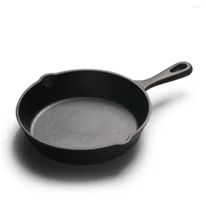 Pans Steak Pot Seasoned Cast Iron Griddle Kitchen Quality Cooking Fried Coking Food Natural Ingredients