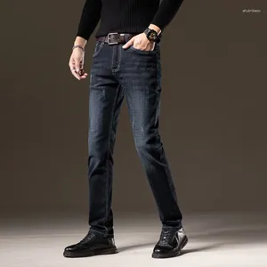 Men's Jeans Autumn And Winter Men Slim Straight Wave Brand Long Trousers Teachwear Homme Sexy Stretch Pants