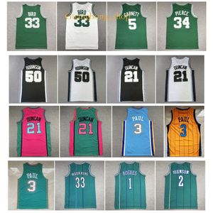 David Robinson Basketball Jersey Tim Duncan Hornetss Chris Paul Bogues Larry Johnson Bird Raro