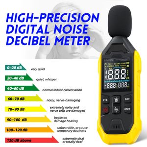 Gürültü Ölçerleri Radyometre FDM01 Gürültü Ölçüm Enstrümanı Ses Seviyesi Metre Dijital Elde Taşıyıcı DB Metre 30 ~ 130dB Ses Ölçüm Enstrümanı 231123