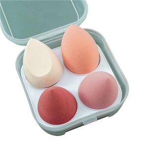 Svamp sminkar skönhet med Box Foundation Blush Powder Puff Dry and Wet Professional Soft Makeup Puff Egg Cosmetic Tool Huevo de Esponja de Maquillaje Seco Y Humedo