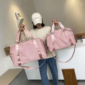 Duffel Bags Fashion Large Travel Bag Women Cabin Tote Handbag Nylon Waterproof Shoulder Weekend Gym Female