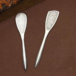 100pcs Puer Tea Knife igła noża herbaty ze stali nierdzewnej metalowy chiński styl kung fu herbata akcesorium