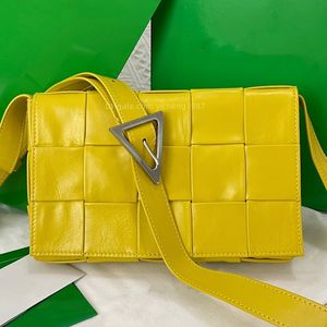 10a Top Quality BV's Candy Cassette Bags Fashion Designer vaxad Cohide Knited Woman Shoulder Bag Lady Fashion äkta läder Yellow Color Handväskor Gratis frakt