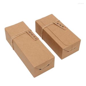 Present Wrap 20st Vintage Kraft Paper Packaging Box för TEA NUT Snack PASITY PASTY Candy Boxes