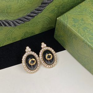 Lyxörhängen örhängen designer för kvinnors juveler designer örhängen mode diamant smycken hoop örhängen