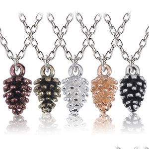 Pendant Necklaces Pine Cone Necklace Nuts Necklaces Dainty Pinecone Pendant Jewelry Gift Drop Delivery Jewelry Necklaces Pendants Dhobl